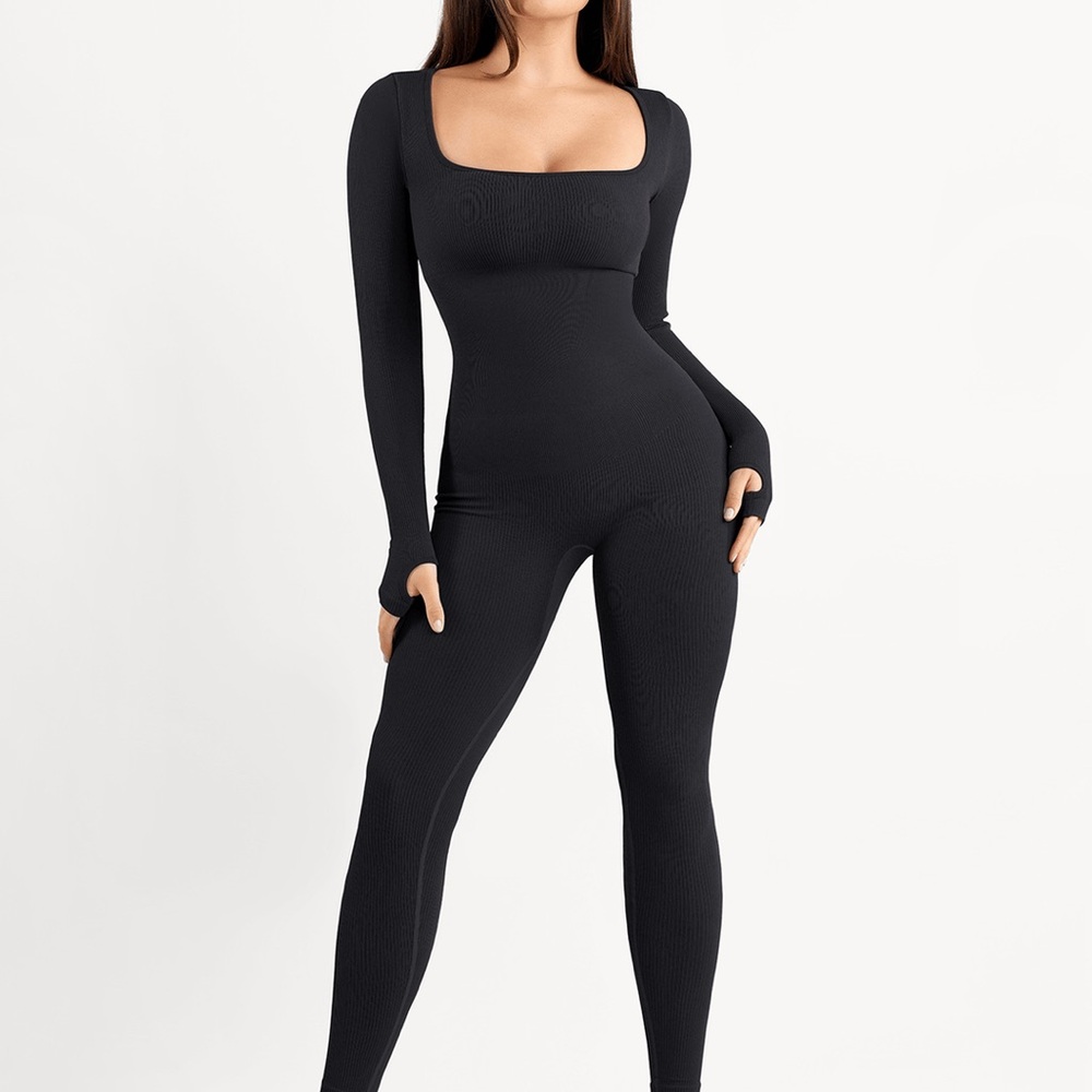 Elegant Black Long Sleeve Jumpsuit